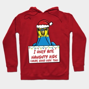 Only Bite Naughty Kids Male Yellow Faced Blue Budgie Hoodie